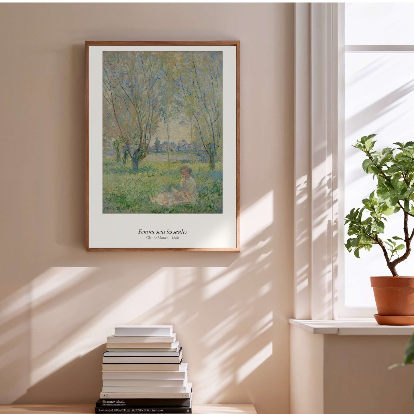 Femme sous les saules, Claude Monet | Affiche Art Premium en situation