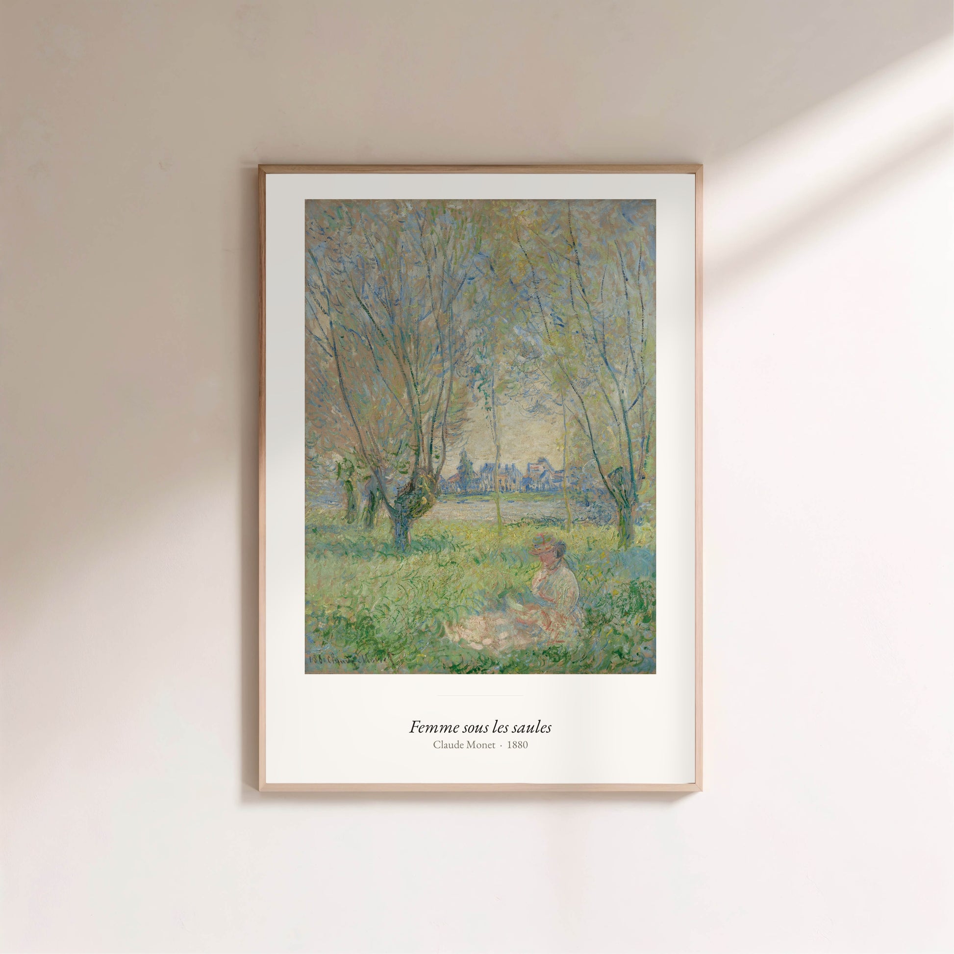 Femme sous les saules, Claude Monet | Affiche Art Premium en situation