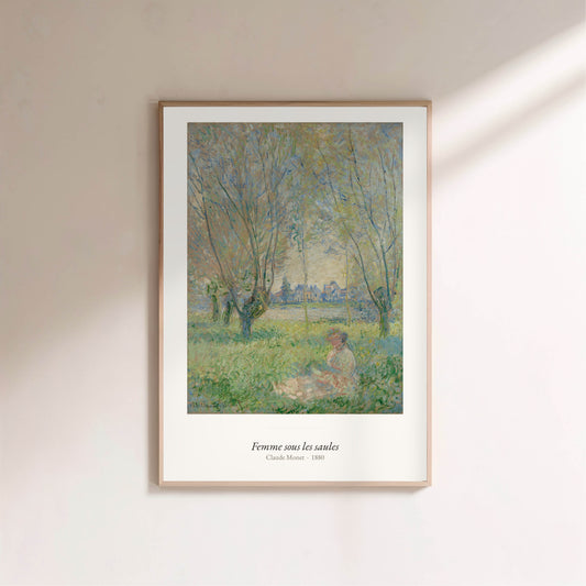 Femme sous les saules, Claude Monet | Affiche Art Premium en situation
