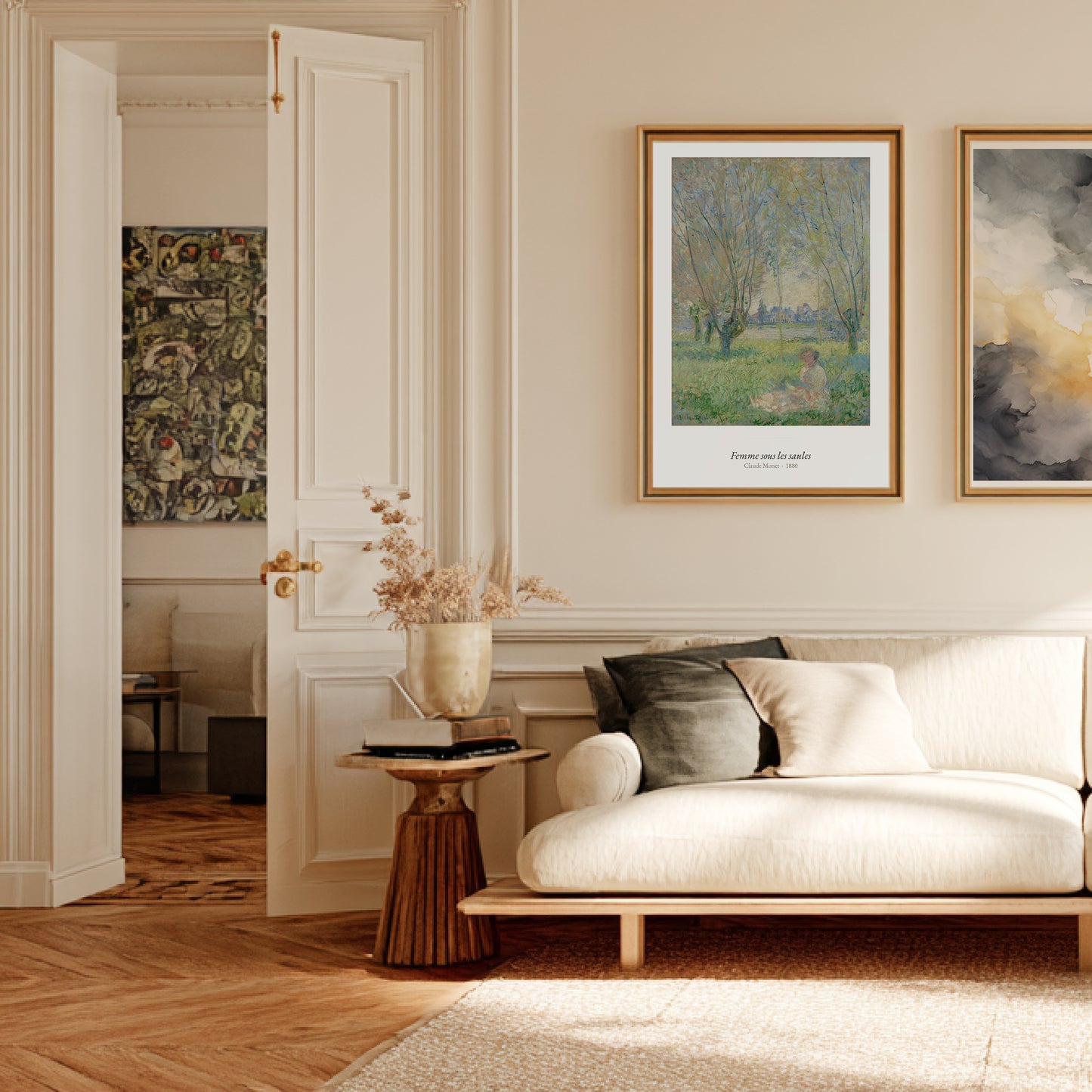 Femme sous les saules, Claude Monet | Affiche Art Premium en situation