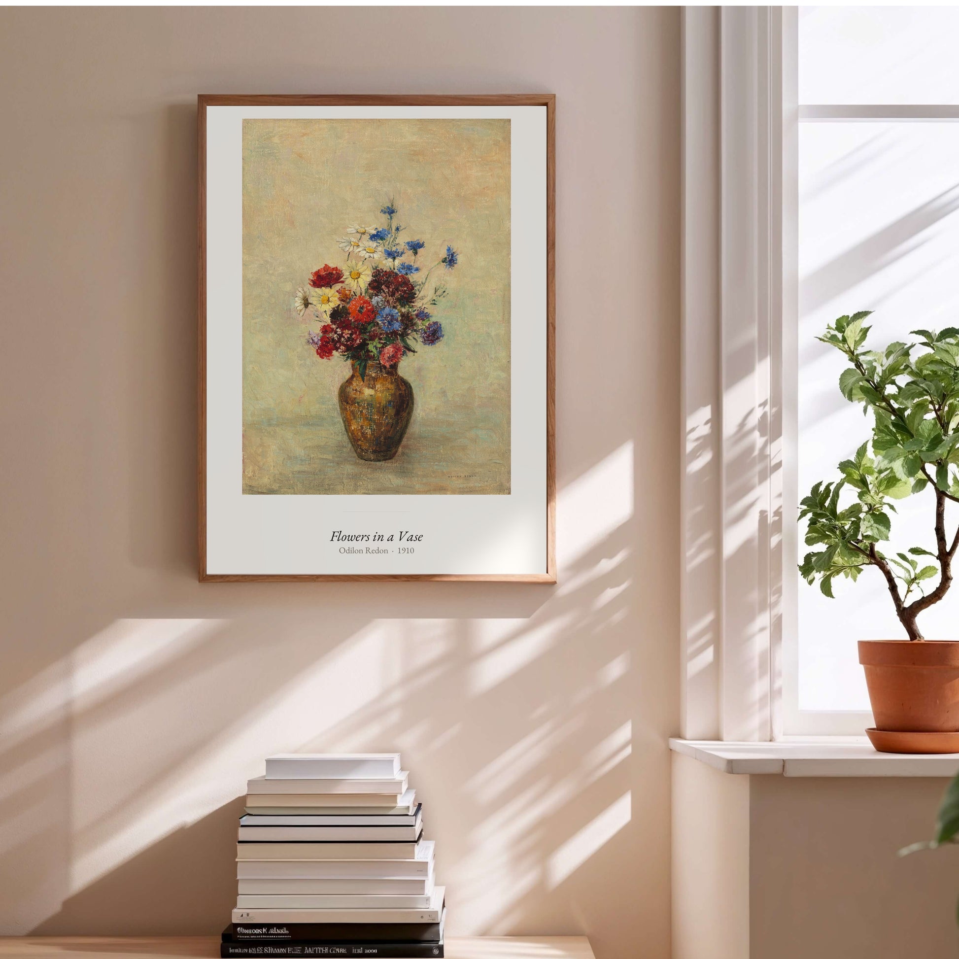 Flowers in a Vase, Odilon Redon | Affiche Art Premium en situation