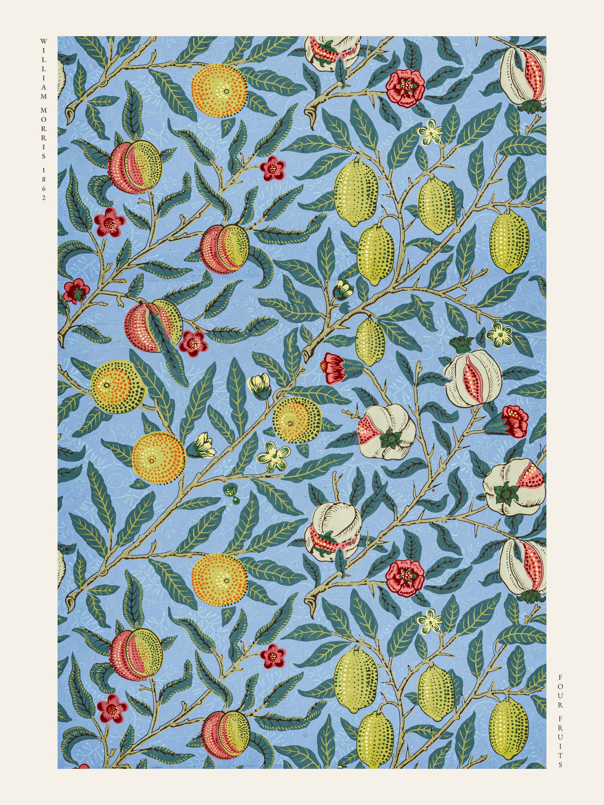 Four Fruits - William Morris - Affiche Arts & Crafts
