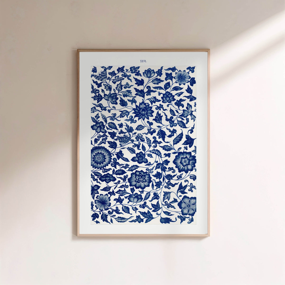 Grammar of Ornament Pl. XXVI - Owen Jones, affiche encadrée sur un mur clair