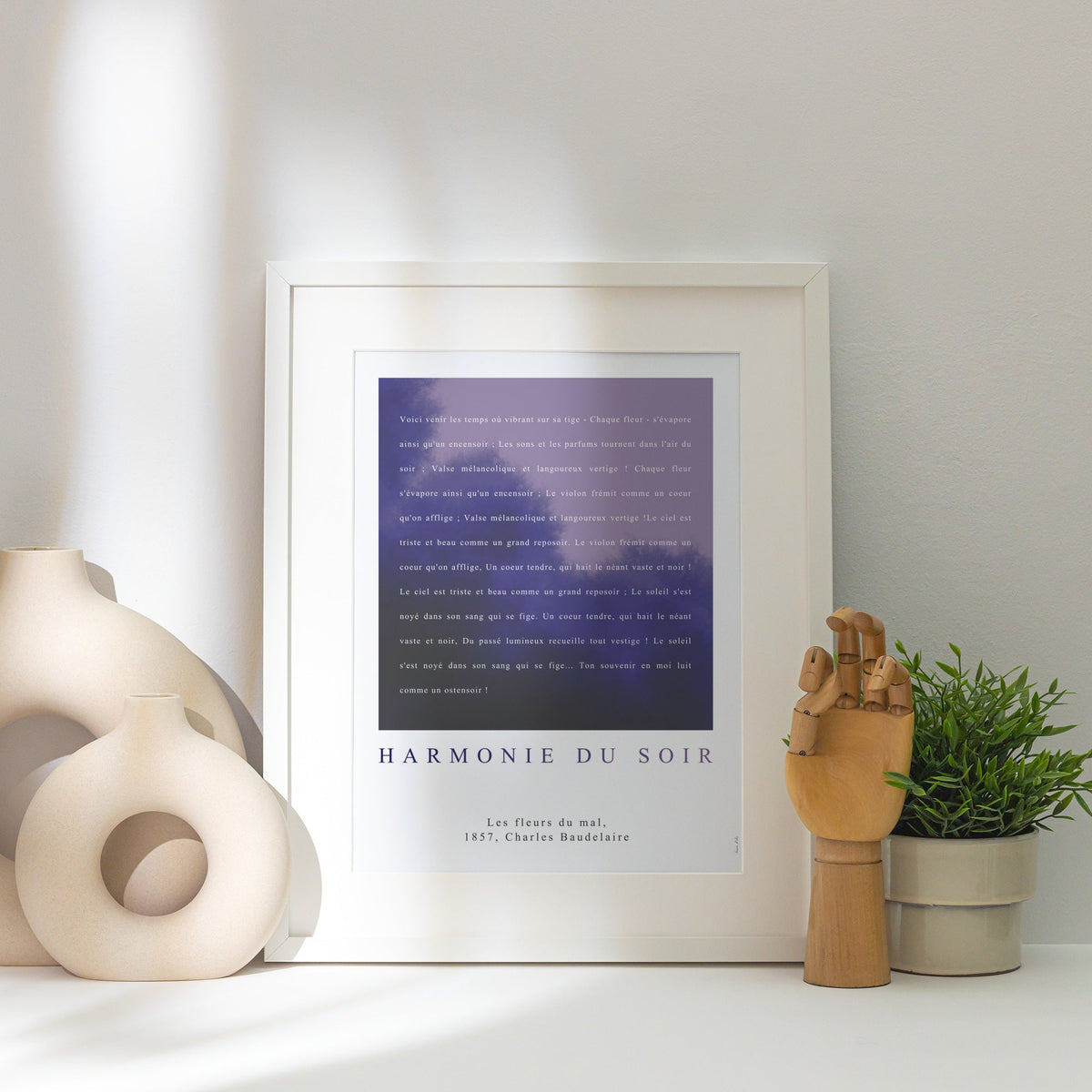 Harmonie du soir - Baudelaire | Poster Poésie