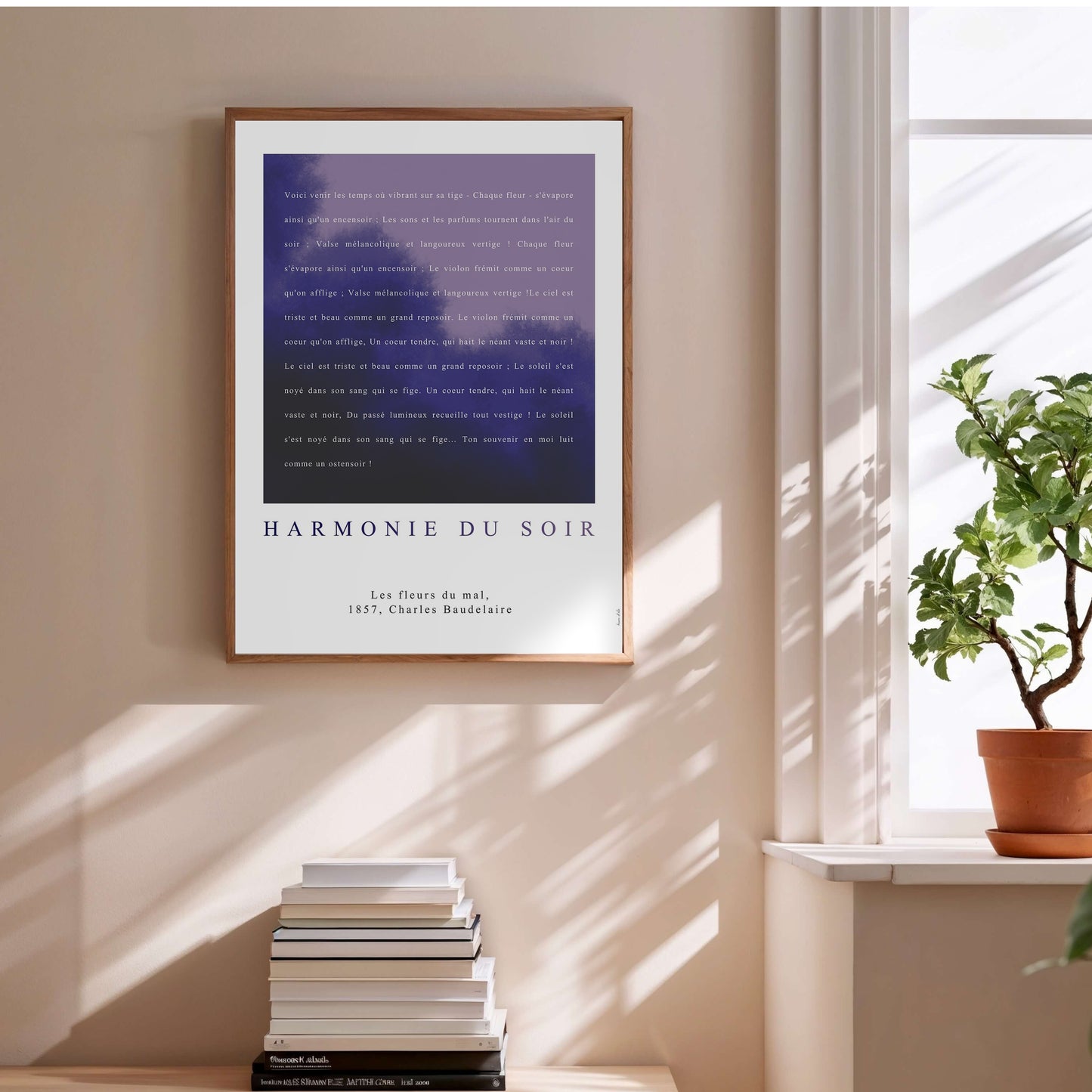 Harmonie du soir - Baudelaire | Poster Poésie en situation