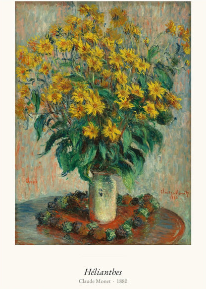 Hélianthes, Claude Monet | Affiche Art Premium, l'affiche seule, papier épais mat éco-responsable