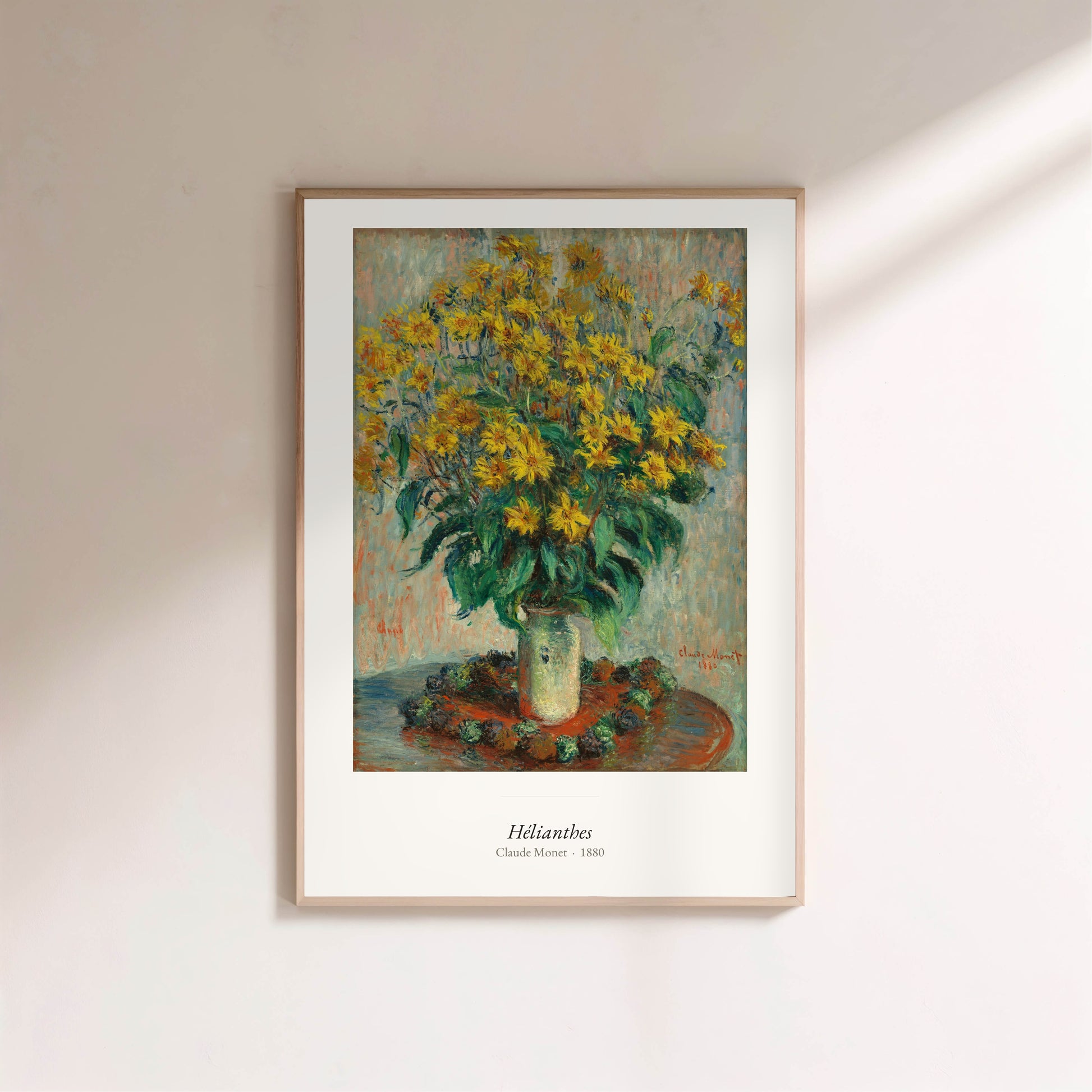 Hélianthes, Claude Monet | Affiche Art Premium en situation