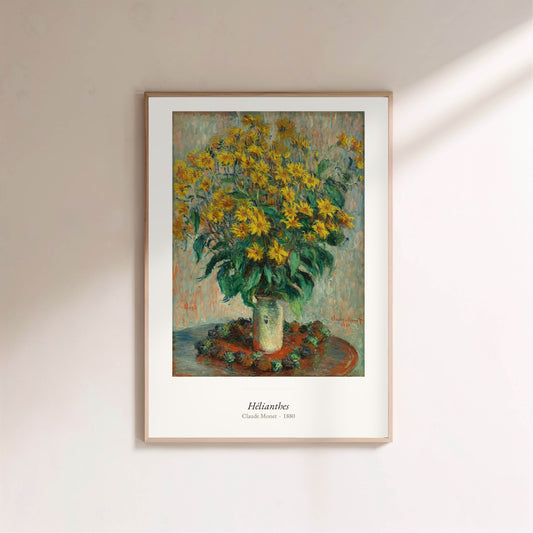 Hélianthes, Claude Monet | Affiche Art Premium en situation