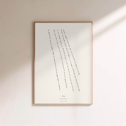 Il Pleut, Guillaume Apollinaire | Calligramme Affiche Premium en situation