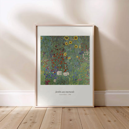 Jardin aux tournesols, Gustav Klimt | Affiche Art Premium