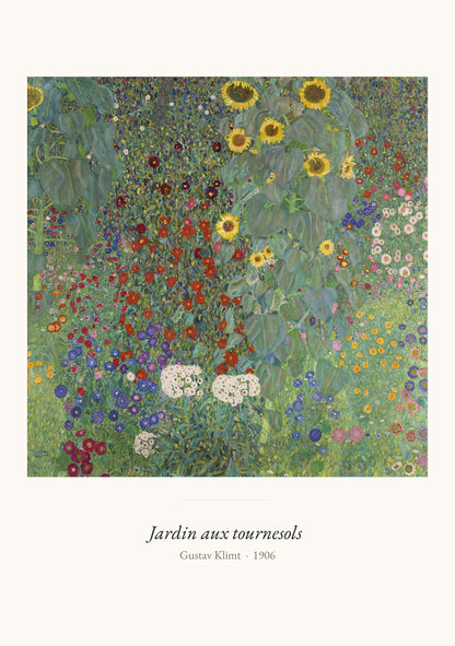 Jardin aux tournesols, Gustav Klimt | Affiche Art Premium