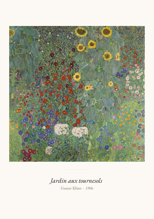 Jardin aux tournesols, Gustav Klimt | Affiche Art Premium
