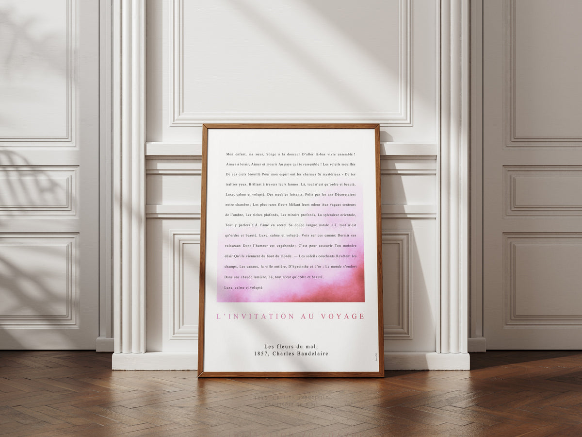 L'invitation au voyage - Baudelaire | Poster Poésie