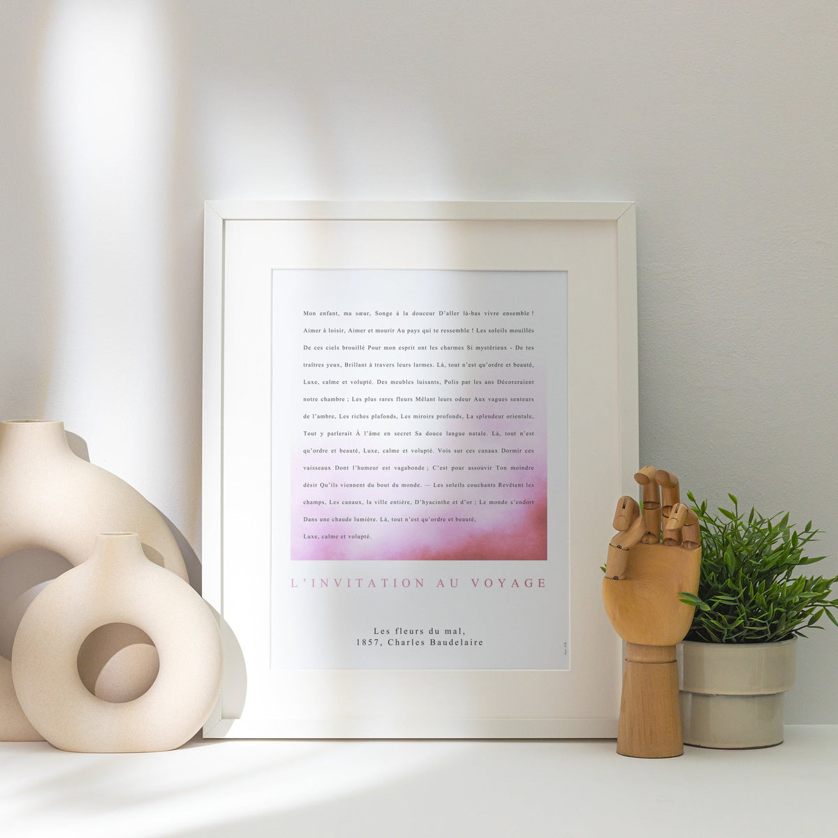 L'invitation au voyage - Baudelaire | Poster Poésie
