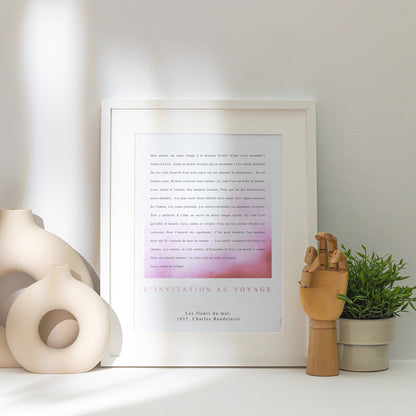 L'invitation au voyage - Baudelaire | Poster Poésie