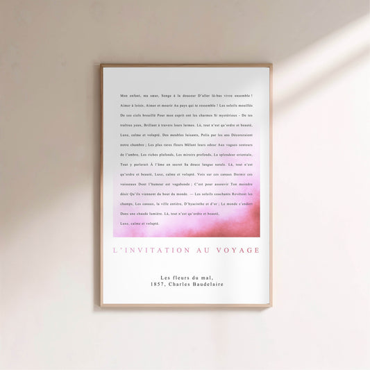 L'invitation au voyage - Baudelaire | Poster Poésie en situation