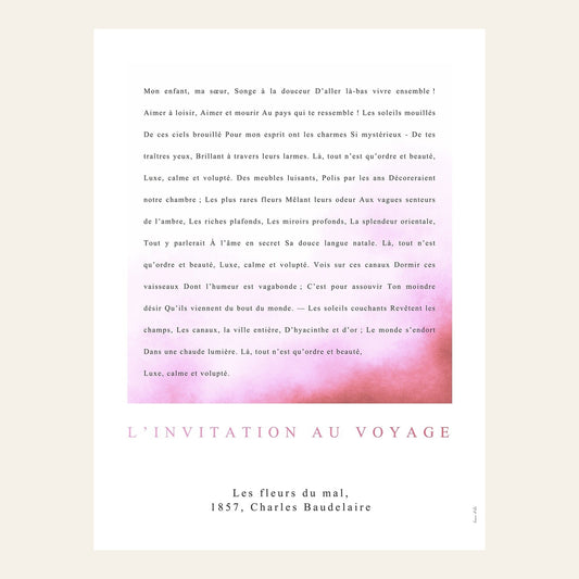 L'invitation au voyage - Baudelaire | Poster Poésie - l'affiche