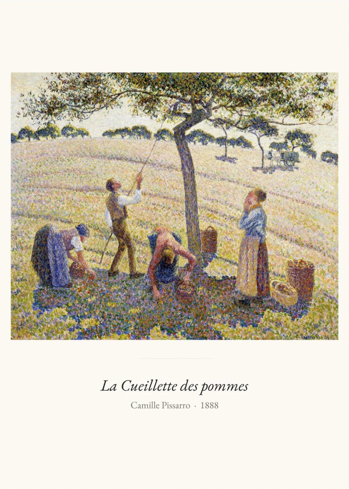 La Cueillette des pommes, Camille Pissarro, l'affiche seule, papier épais mat éco-responsable
