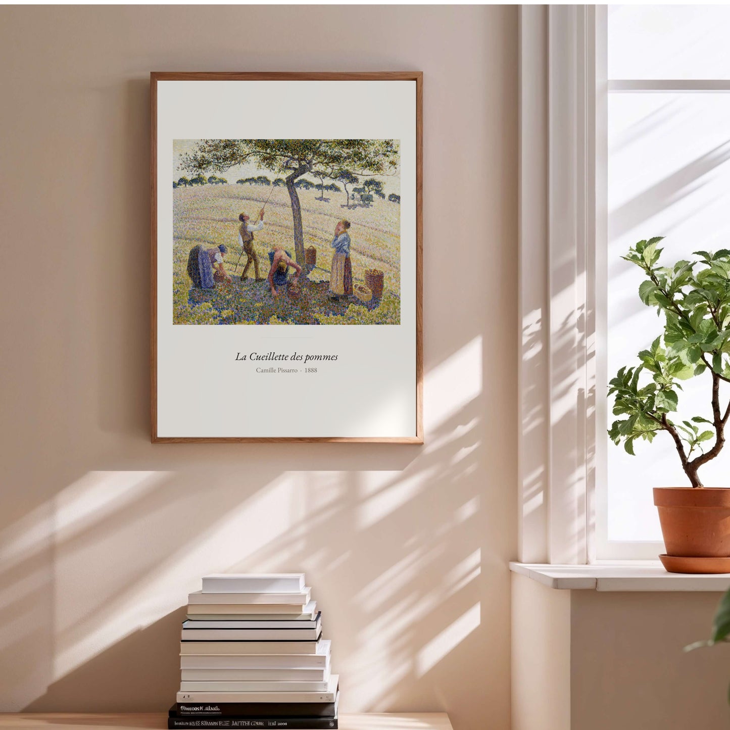 La Cueillette des pommes, Camille Pissarro | Affiche Art Premium en situation