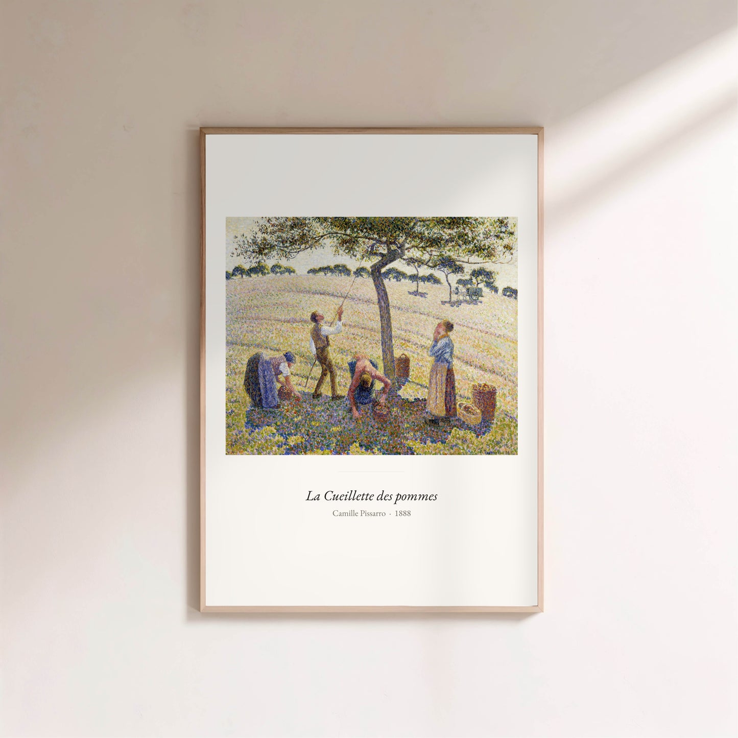La Cueillette des pommes, Camille Pissarro | Affiche Art Premium en situation