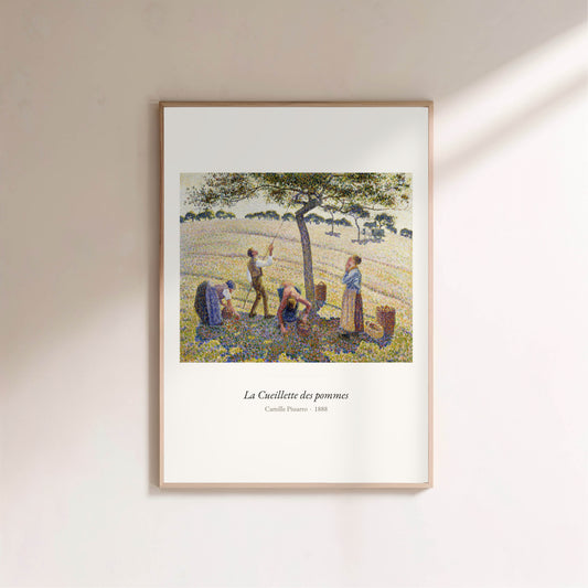 La Cueillette des pommes, Camille Pissarro | Affiche Art Premium en situation