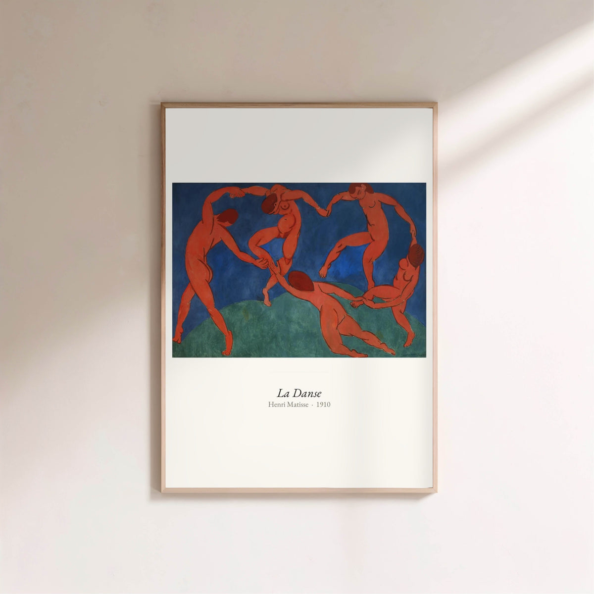 La Danse, Henri Matisse | Affiche Art Premium, affiche encadrée sur un mur clair