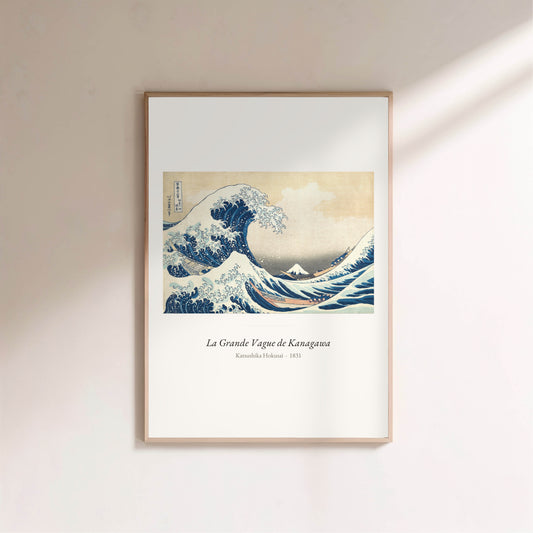 La Grande Vague de Kanagawa, Hokusai | Affiche Art Premium en situation