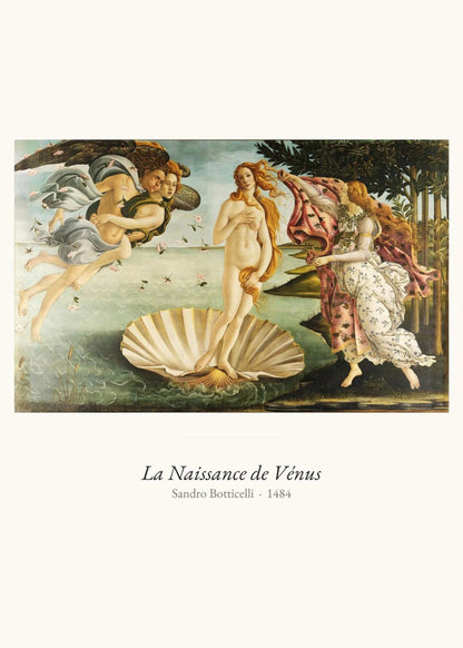 La Naissance de Vénus, Botticelli | Affiche Art Premium, l'affiche seule, papier épais mat éco-responsable