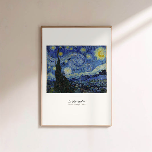 La Nuit étoilée, Van Gogh | Affiche Art Premium en situation