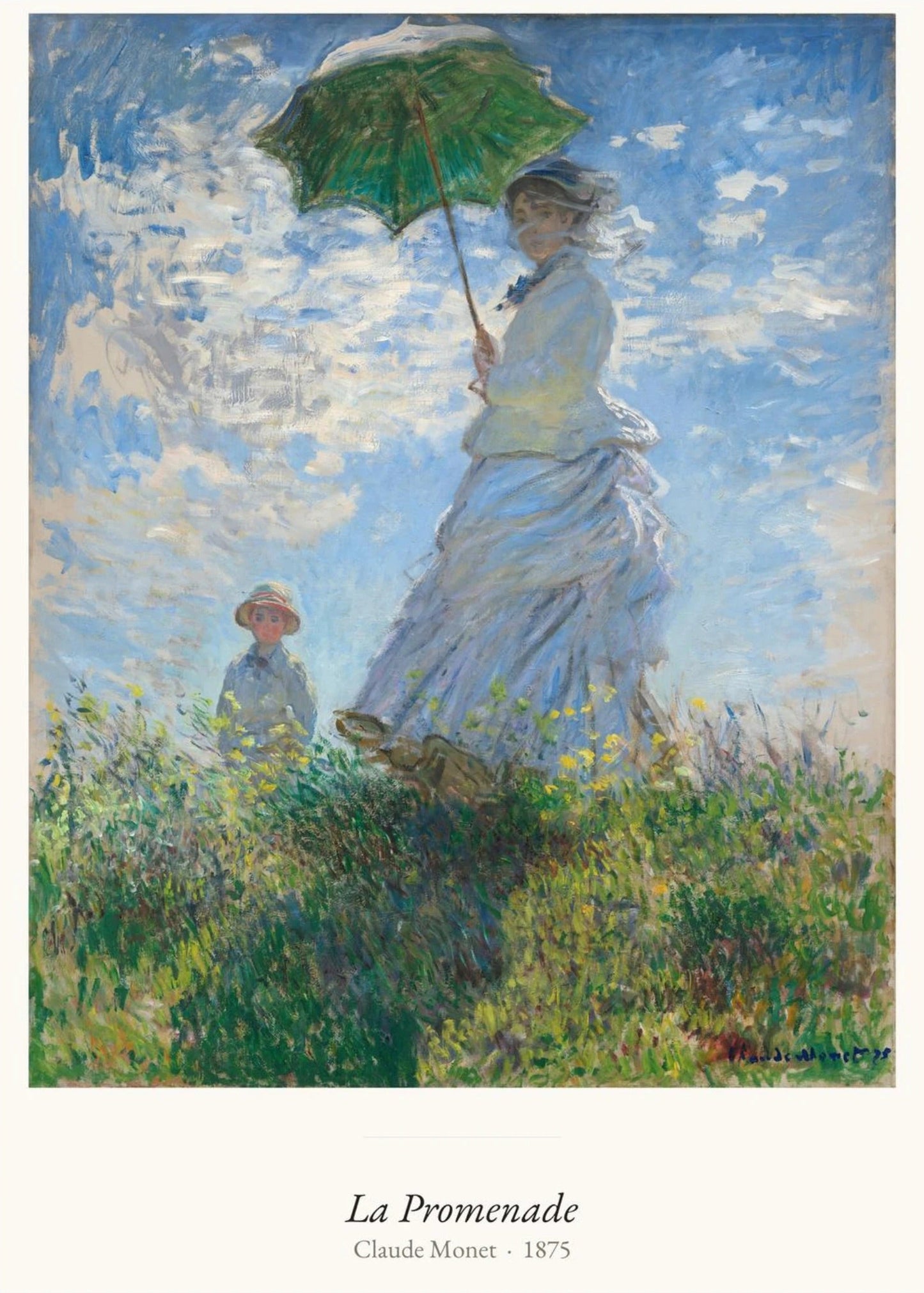 La Promenade, Claude Monet | Affiche Art Premium, l'affiche seule, papier épais mat éco-responsable