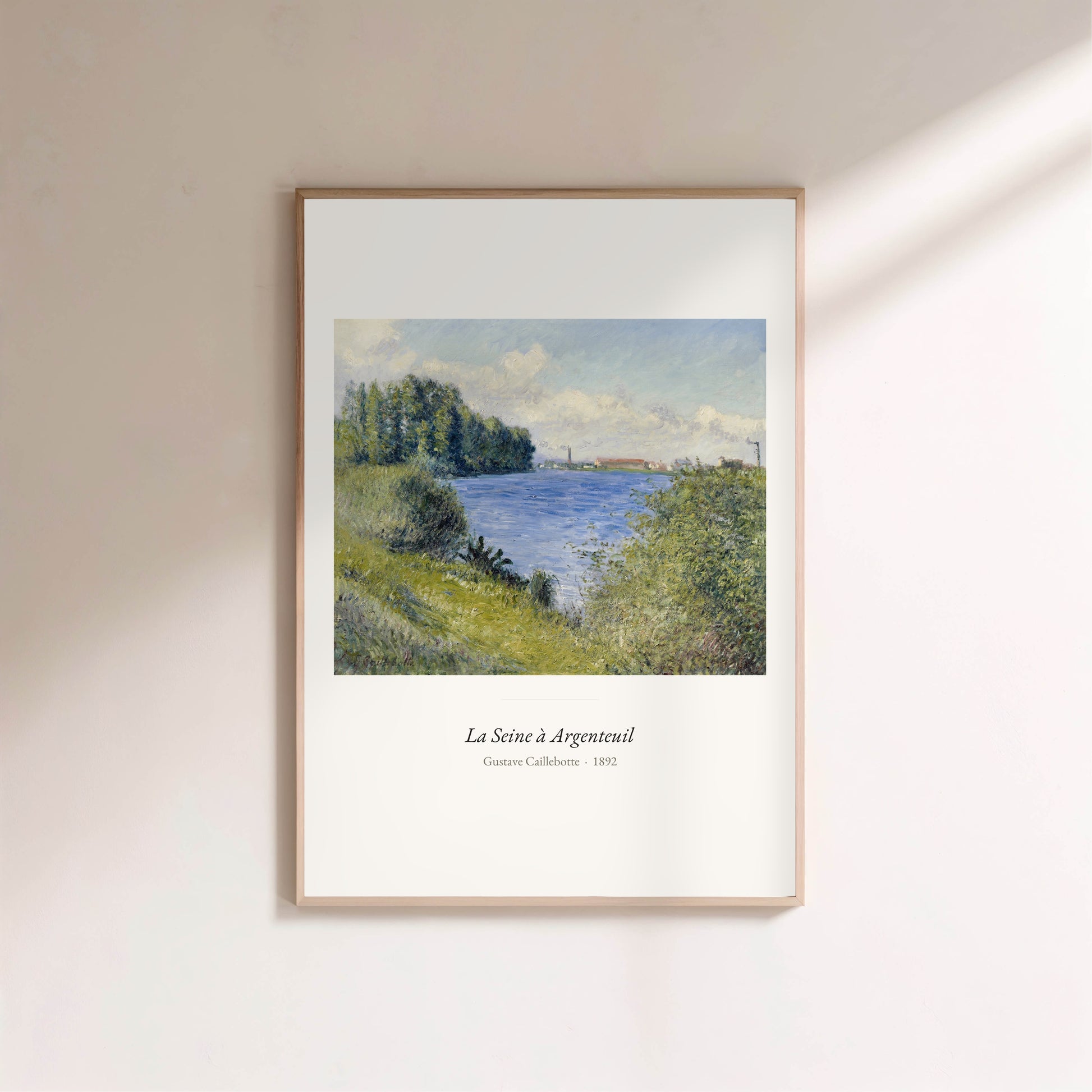 La Seine à Argenteuil, Gustave Caillebotte | Affiche Art Premium en situation