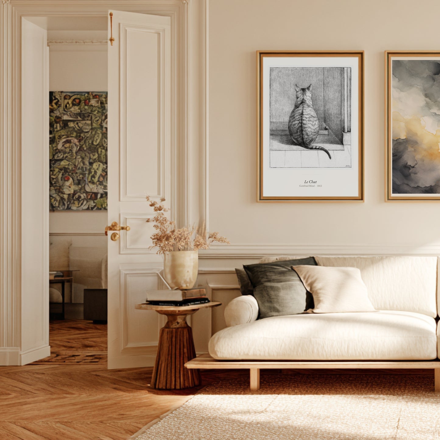 Le Chat, Gottfried Mind | Affiche Art Premium en situation