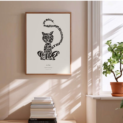 Le Chat, Guillaume Apollinaire | Affiche Poétique Premium en situation