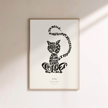 Le Chat, Guillaume Apollinaire | Affiche Poétique Premium en situation