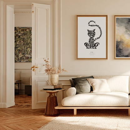 Le Chat, Guillaume Apollinaire | Affiche Poétique Premium en situation