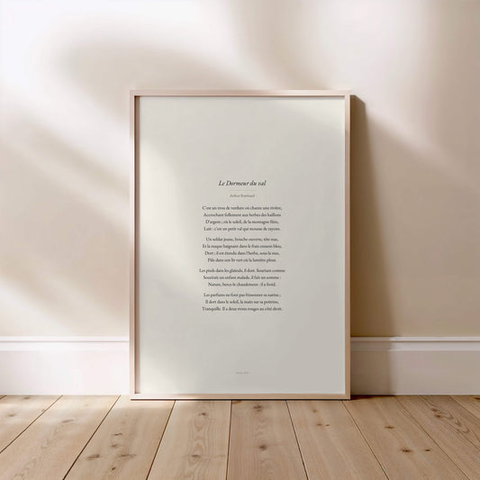 Le Dormeur du val, Arthur Rimbaud | Affiche Poétique Premium | Heure d'Été Studio