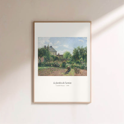 Le Jardin de l'artiste, Camille Pissarro | Affiche Art Premium en situation