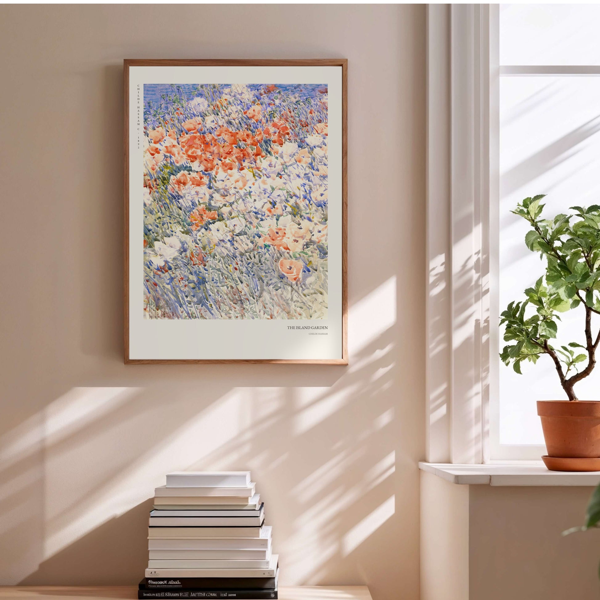 Le Jardin de l'Ile - Childe Hassam - Affiche Impressionnisme Américain en situation