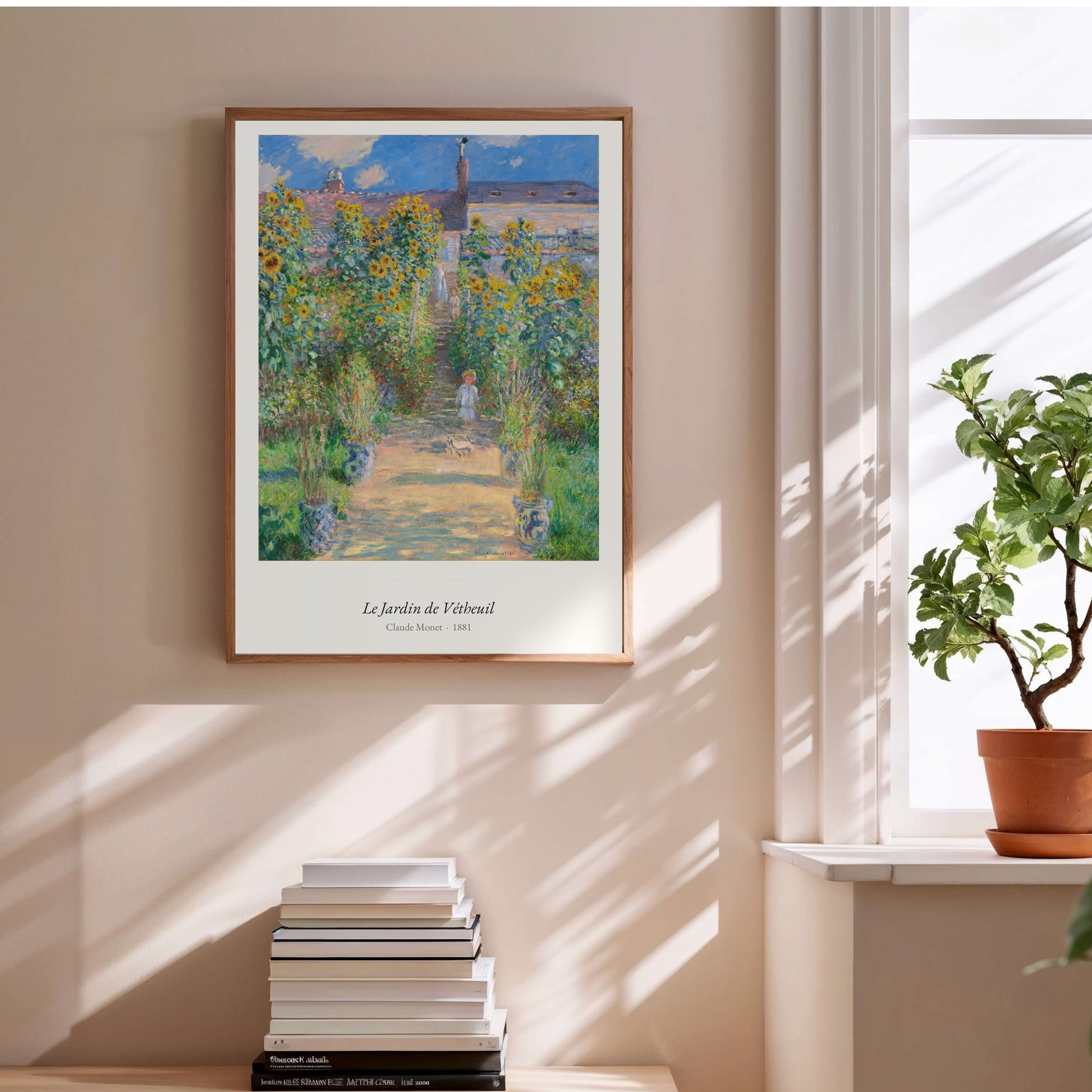 Le Jardin de Vétheuil, Claude Monet | Affiche Art Premium en situation