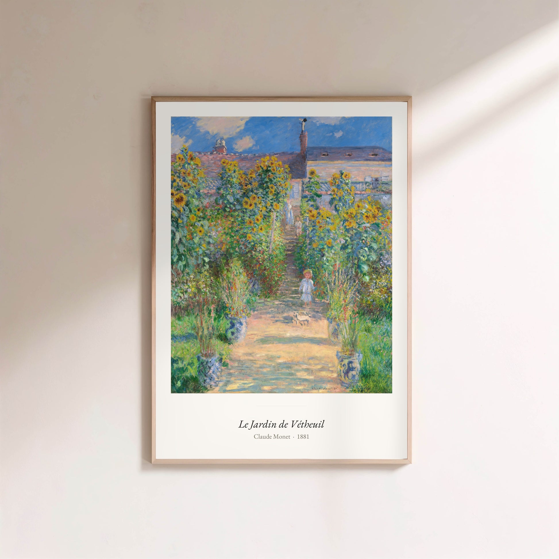 Le Jardin de Vétheuil, Claude Monet | Affiche Art Premium en situation