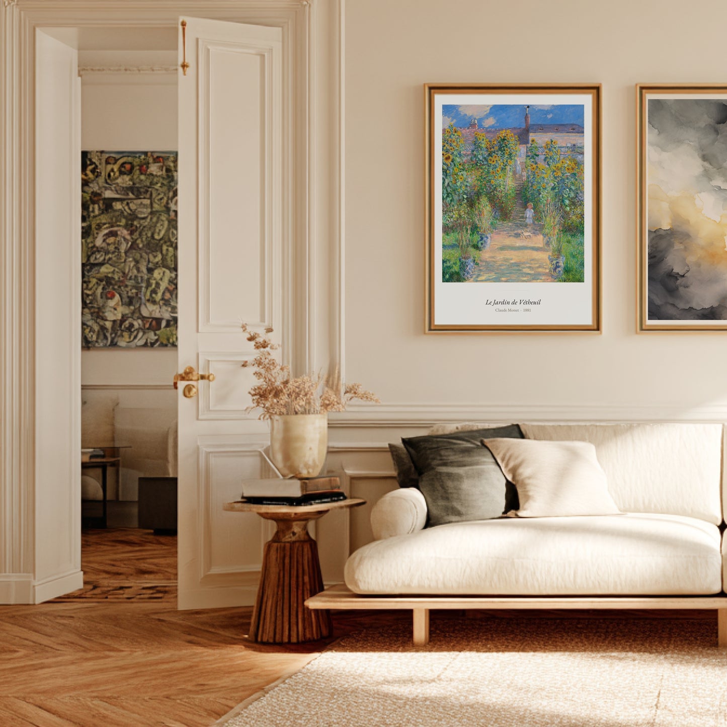 Le Jardin de Vétheuil, Claude Monet | Affiche Art Premium en situation