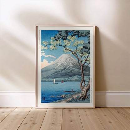 Le Mont Fuji depuis le Lac Yamanaka - Hiroaki Takahashi - Estampe Japonaise