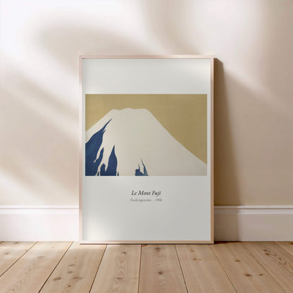 Le Mont Fuji, École japonaise | Affiche Art Premium, affiche encadrée posée au sol, cadre bois clair