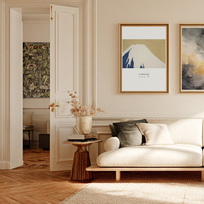 Le Mont Fuji, École japonaise | Affiche Art Premium, affiche encadrée dans un salon haussmannien