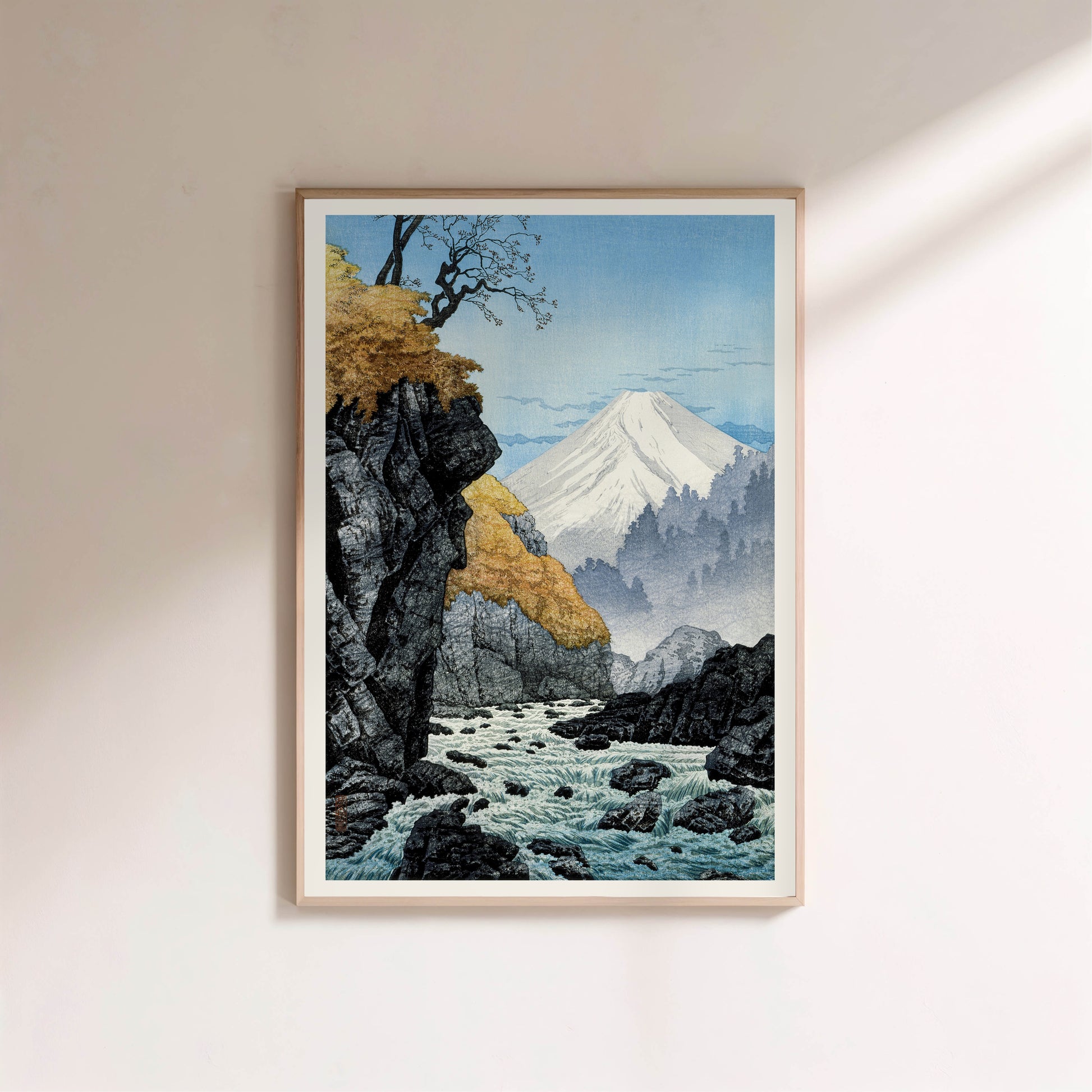 Le Pied du Mont Ashitaka - Hiroaki Takahashi - Estampe Japonaise en situation