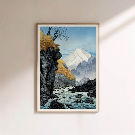 Le Pied du Mont Ashitaka - Hiroaki Takahashi - Estampe Japonaise en situation