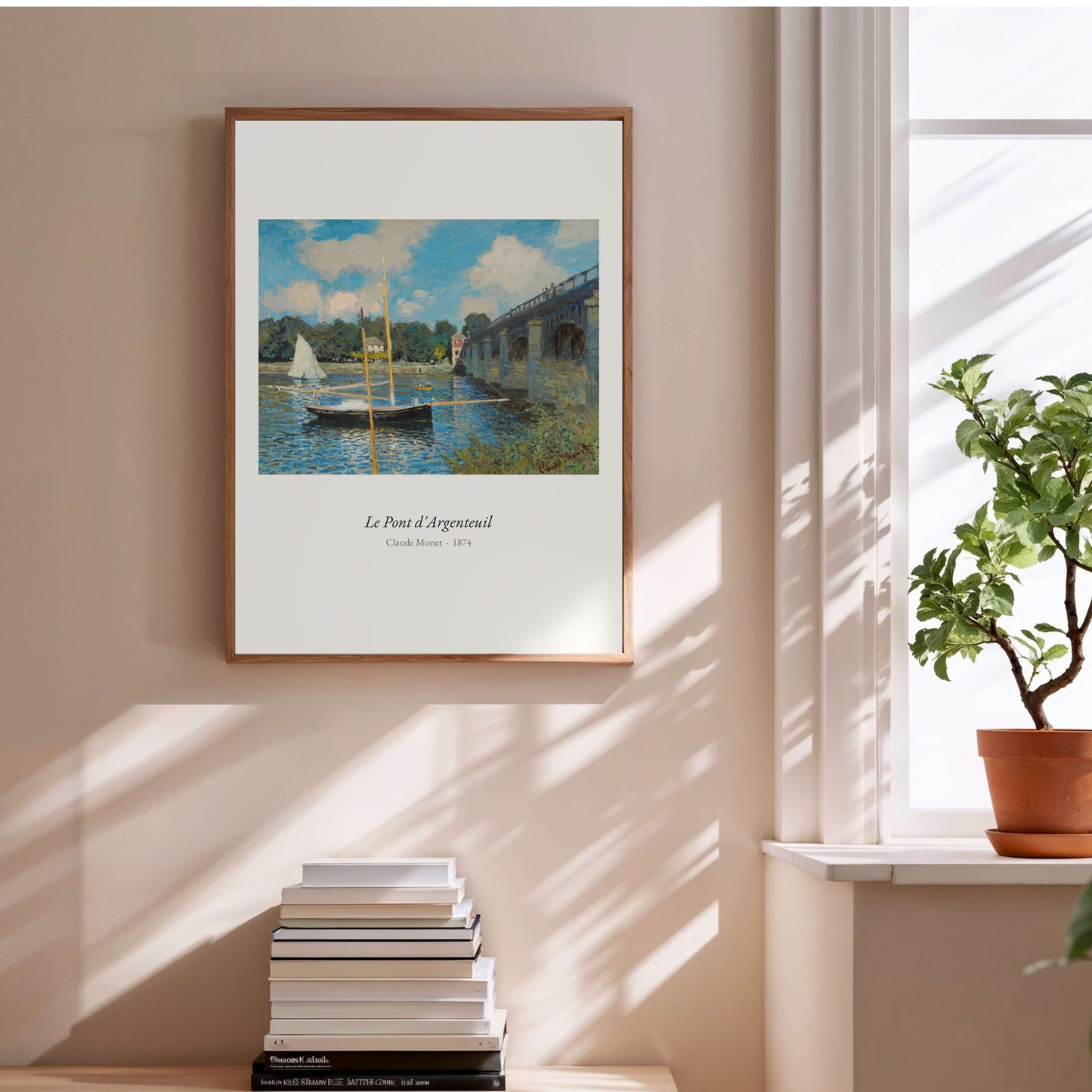 Le Pont d'Argenteuil, Claude Monet | Affiche Art Premium en situation