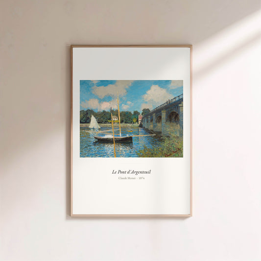 Le Pont d'Argenteuil, Claude Monet | Affiche Art Premium en situation
