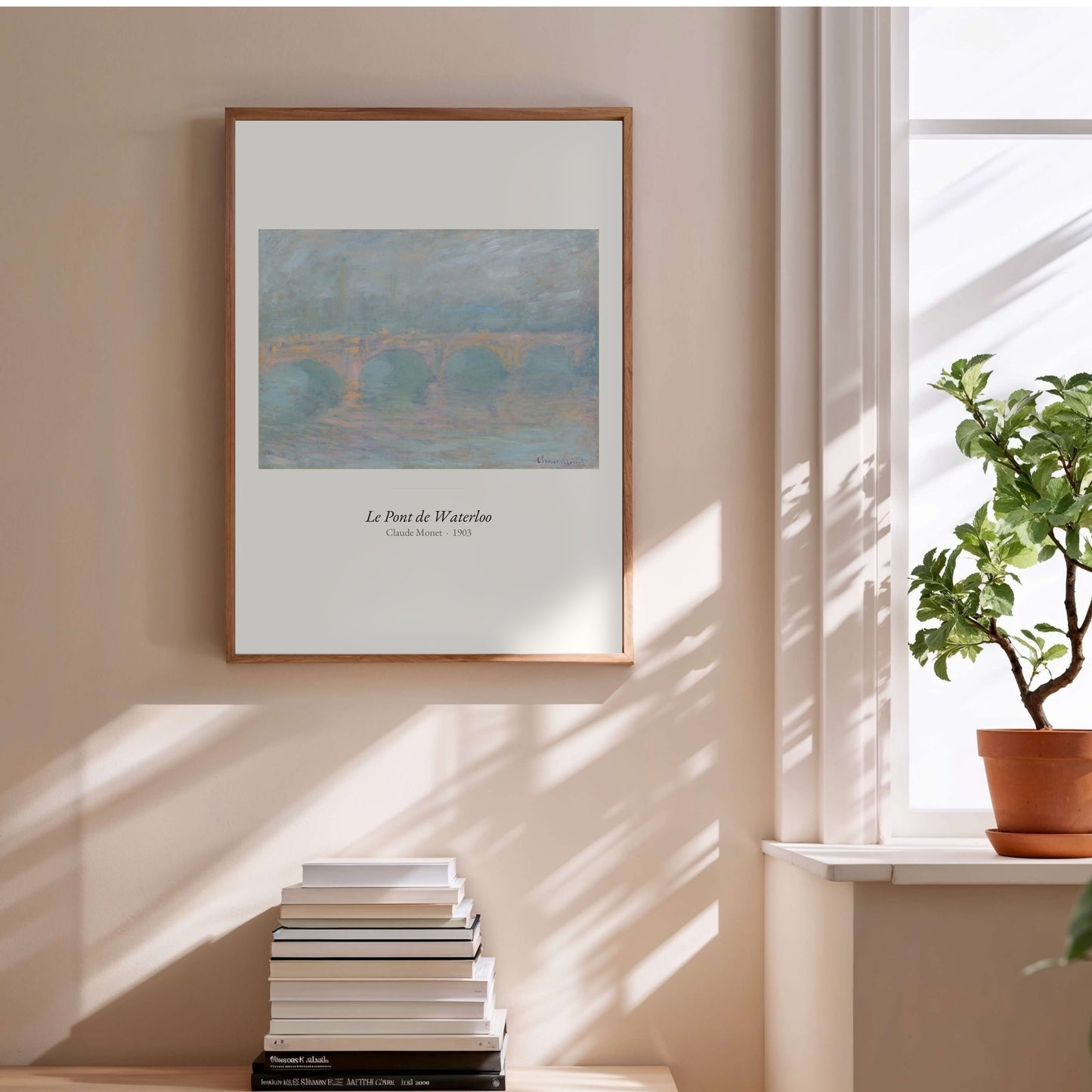 Le Pont de Waterloo, Claude Monet | Affiche Art Premium en situation
