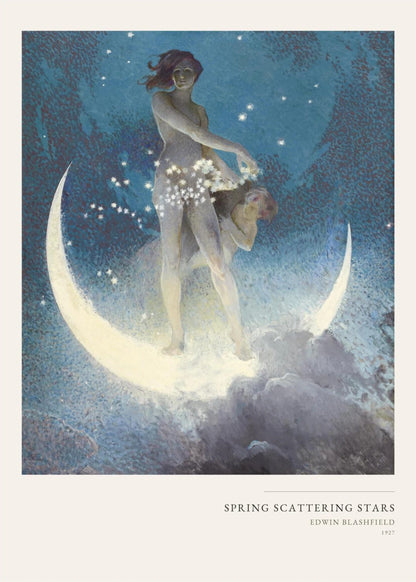 Le Printemps semant les Etoiles - Edwin Blashfield, l'affiche seule, papier épais mat éco-responsable